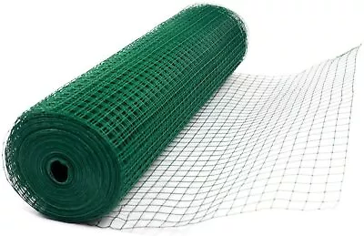 Green PVC Coated Chicken Rabbit Wire Welded Mesh Fence For Garden Fencing Guard  • £54.99