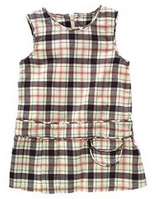 NWT Gymboree Preppy Schoolgirl Girl Pleated Flannel Jumper Dress Holiday Chic • $11.99