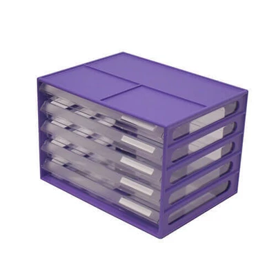 GRAPE Italplast 5 Drawer Document Storage Unit File Stackable Filing Cabinet A4 • $121.63