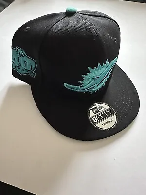 Miami Dolphins NFL 9 Fifty SnapBack Adjustable Baseball Cap Black • £30