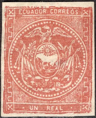 Ecuador 1865/72 First Issue Stamp  Un Real  Mng Color Trial ? • $7