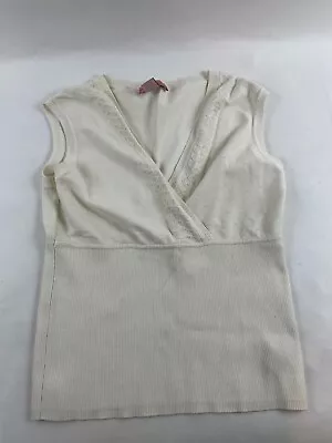 $24.99 • Buy Bandolino Sweater, Women's Size Large, Cream, V-neck, Sleeveless