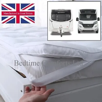 CARAVAN / MOTOR HOME  CORNER  MATTRESS TOPPER (54  X 75 )  PREMIUM RANGE  • £46.99