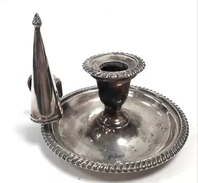 £9.99 • Buy Mappin Webb Princes Silver Plate Chamber Candle Stick Holder W/Snuffer Sheffield