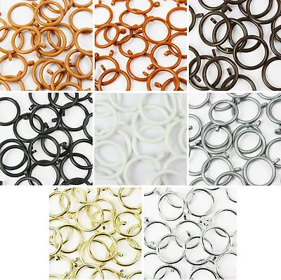Curtain Rings For 19mm To 24mm Poles 8 Colour Many Discount Packs Strong Plastic • £10.95