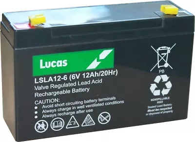 6 X LUCAS BAIT BOAT BATTERIES For MICROCAT TECHNICAT 45% More Bait Time 6V 12AH • £119.99