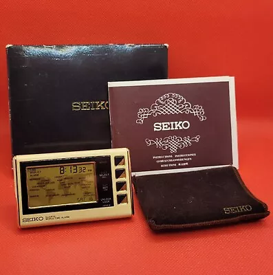 Vintage 80s Seiko Quartz World Time Alarm Travel Clock QEK153G Tested Working S3 • $65