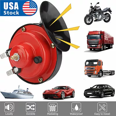 12V Universal 110DB Super Loud Snail Air Horn Motorcycle Car Truck Boat Train US • $7.78