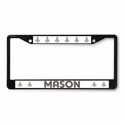 Metal License Plate Frame Vinyl Insert Mason Logo Business Masonry A • $17.99