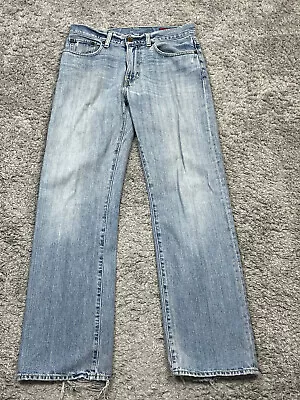 X2 Jeans Mens 31x32 Washing Loose Blue Light Wash Low Rise Boot Cut Denim • $19.45