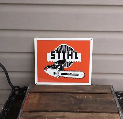  Stihl Chainsaw Metal Sign Power Tools Vintage Look Garage Shop 10x12 50113 • $25.95