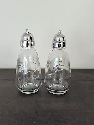 Princess House Heritage Crystal Salt And Pepper Shakers With Plastic Tops • $9.50