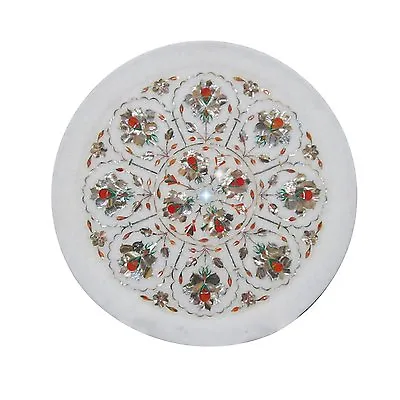 Marble Plate Mosaic Inlay Gemstone Pietradure Semi Precious Home Decor Gift • $250.80
