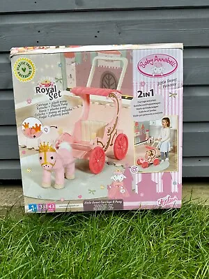 NEW Baby Annabell Doll Little Sweet Carriage & Pony 2 In 1 Royal Set Kids Play • £39.99