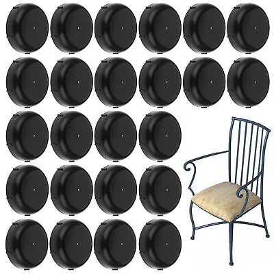 24 Pcs 1-1/2  Wrought Iron Patio Furniture Feet Caps Plastic Chair Leg End Caps • $13.50