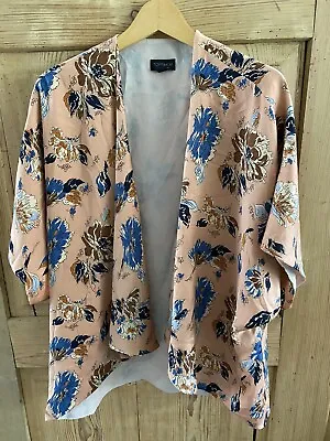 £10 • Buy Topshop Kimono Top Jacket Floral Boho Cover Up Uk 12