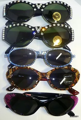 Lot 5 Assorted Vintage 2000s New Rhinestone Studded Woman’s Sunglasses • $55