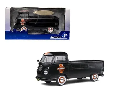 1950 VW T1 Pick-Up Harley Davidson Surf Board Solido 1/18 BlackNew #1806704 • $59.95