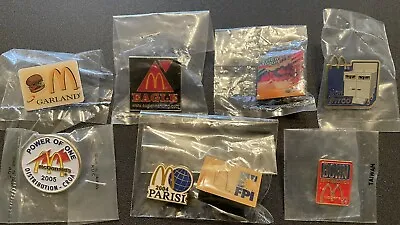 MCDONALD LAPEL PINS LOT OF 8 PINS VINTAGE FROM EARLY 2000’s FREE SHIPPING • $12.99