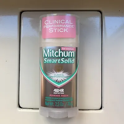 Mitchum Women Smart Solid Clinical Performance Powder 2.5 Oz Invisible Stick • $22