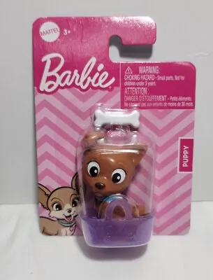 Barbie - 2 Inch Puppy -  Brand New -  Basket & Bone Included - Micro Collection • $3.49