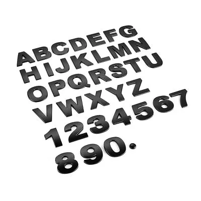 25mm Metal Emblem Chrome Silver Matte Black Car Sticker Letter Alphabet Number • $1.99
