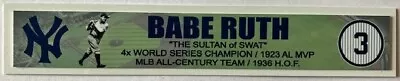 Babe Ruth  New York Yankees  Full Color Name Plate • $8