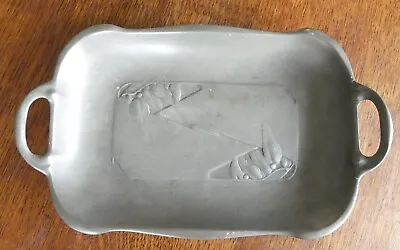 C1900 Kayserzinn Art Nouveau Pewter Tray Model 4621original Uncleaned Condition • £26