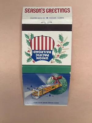 1970’s Union Pacific Railroad Season’s Greetings Matchcover. NRMT Condition. • $14