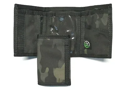 $18.99 • Buy Black Multicam Camo Military Nylon Trifold Wallet By Sprocket - Made In USA
