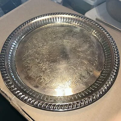 Vintage W & S BLACKINTON Round 12” Fine Silver Plate Serving Tray 283 • $28