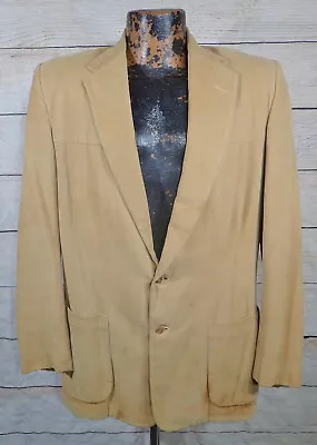 Vintage Faux Leather Suede Sport Coat Mens 38R Blazer Suit Jacket USA Union Made • $25