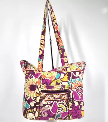 Vera Bradley Plum Crazy Cotton Medium Tote Bag Shoulder Bag • $30