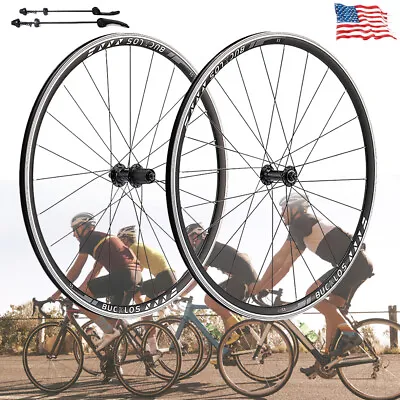 BUCKLOS S3 QR Road Wheelset 700C Bicycle Wheels Aluminum Alloy Rim V Brake Wheel • $89.98