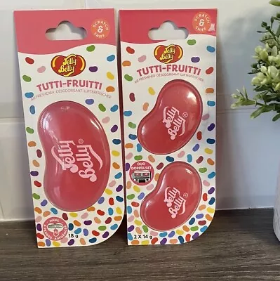 2x Jelly Belly 3D Bean Sweets Scent Car Air Freshener Fresheners Tutti Fruitti • £6.49