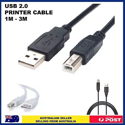 $4.49 • Buy USB Cable For Printer Brother Canon Dell Epson HP Male Type A To B Universal