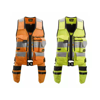 £94.95 • Buy Snickers 4230 Allround Work Hi-Vis Toolvest Class 1 - Yellow - Orange -Vat