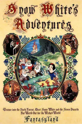 Vintage Disney ( Snow White Adventures ) Collector's Poster Print - B2G1F • $12.99