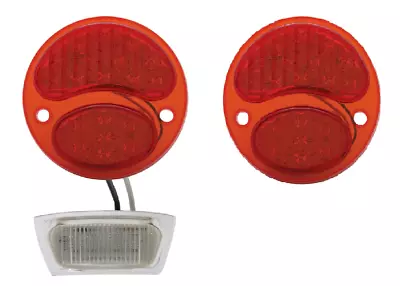 Pair 6 Volt Ford Model A LED Tail Light Conversion Inserts 1928-31 License Stop  • $74.99