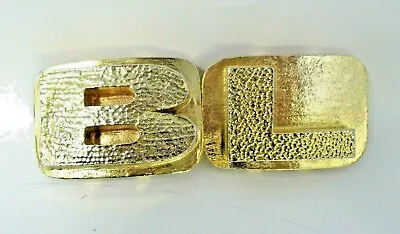 Vintage Mimi Di N Designer Belt Buckle BL Monogram Large Interlocking 1972 • $29.99