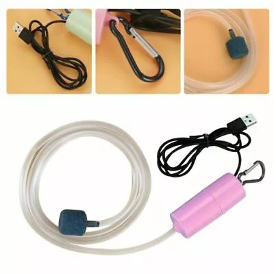 Mini USB Aquarium Oxygen Pump Air Stone Mute Air Pump Aerator For Fish Tank • $7.23