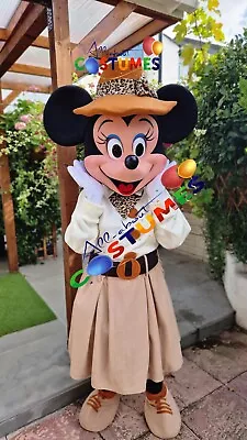 Safari Minnie Mouse Lookalike Costume Mascot Fancy Dress Hire Delivery UK - A • £50