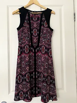 $20 • Buy Warehouse Dress Asos Purple Paisley 10-12 BNWOT