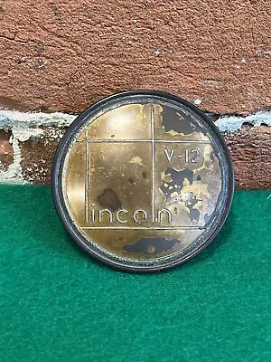 Original 1930’s Lincoln V12 Steering Wheel Horn Button Center Emblem 2.5” OEM • $5.50