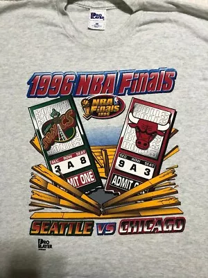 1996 Vintage NBA Finals Bulls V Sonics XL Shirt Jordan • $35