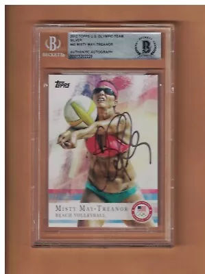 Misty May-treanor Autographed 2012 Topps Us Olympic Card #40 Usa Vb Beckett Auth • $99.95