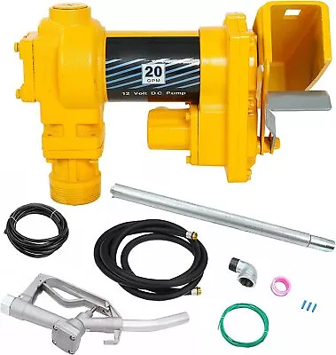 12V 20GPM Fuel Transfer Pump Diesel Gas Gasoline Kerosene Car Truck Tractor • $174.99