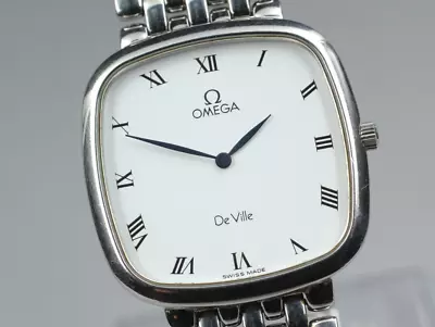 【NEAR MINT】 Vintage Omega DeVille 1478 Roman Square Mens Quartz Watch From... • $774.60