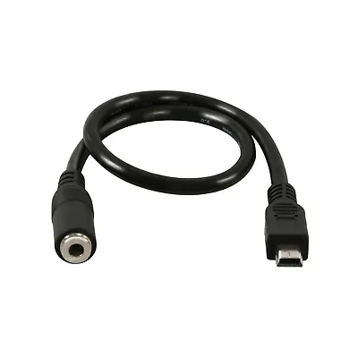 1x Mini USB 5 Pin Male To 3.5mm Female AUX Audio Sync Headphone Cable Cord 1ft • $2.49
