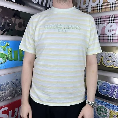 Guess Jeans X A$AP ROCKY Pastel Stripe Crew Neck T-shirt - Multicolour • £35